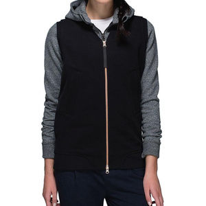 Vest Size 6 Black Rose Gold Hardware Two Way Zip